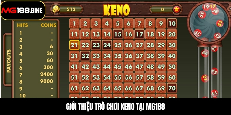 Giới thiệu trò chơi Keno tại MG188